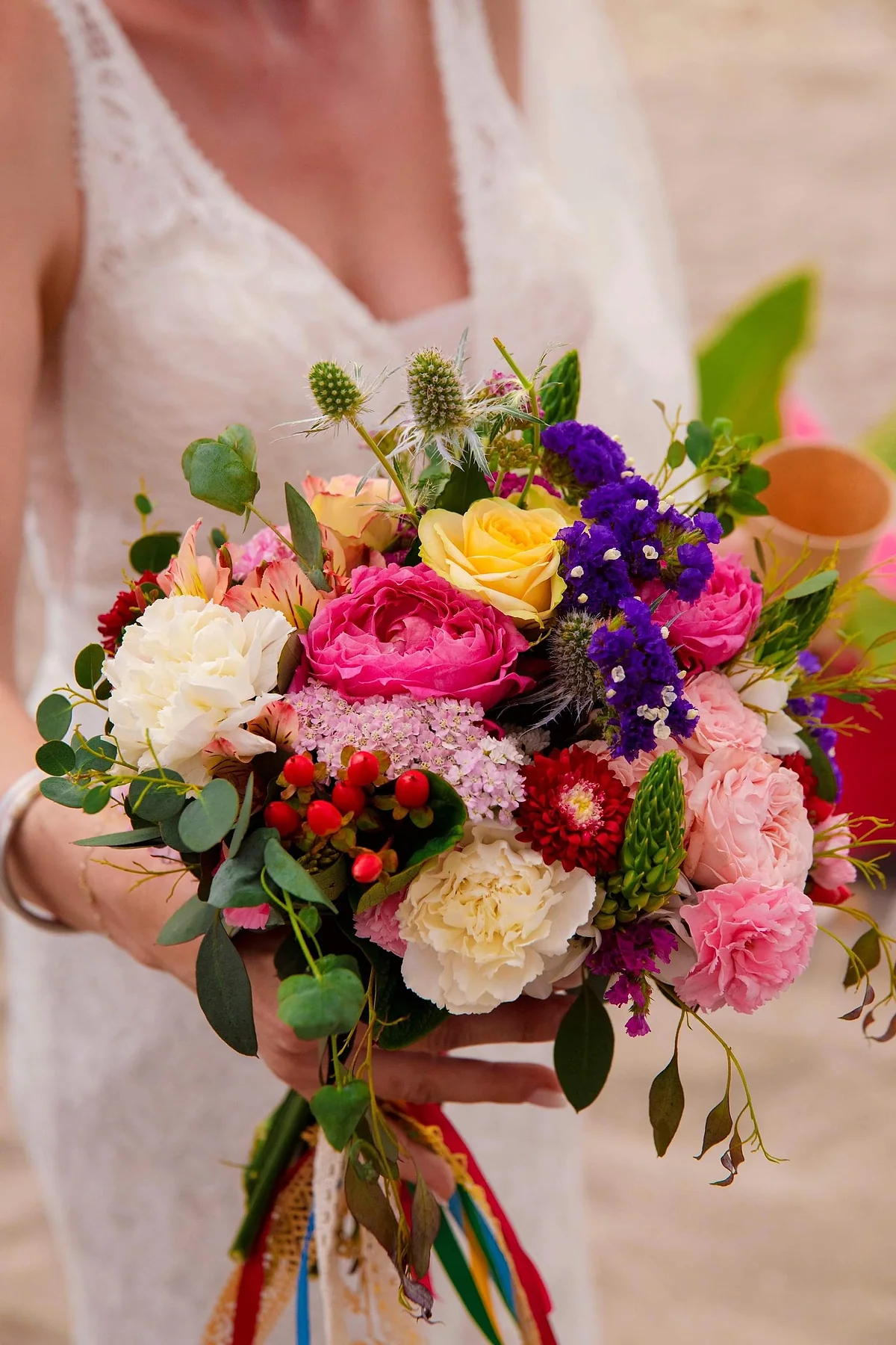 Bouquet multicolore riche et éclatant